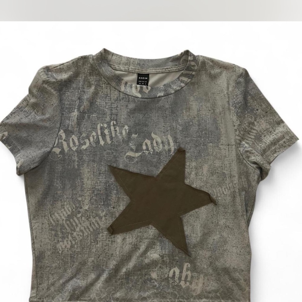 SHEIN Gray Star Tee